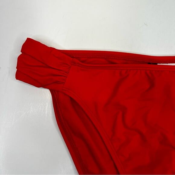 Lauren Ralph Lauren Beach Club Solids Shirred Hipster bottom orange - 8 - Picture 4 of 11